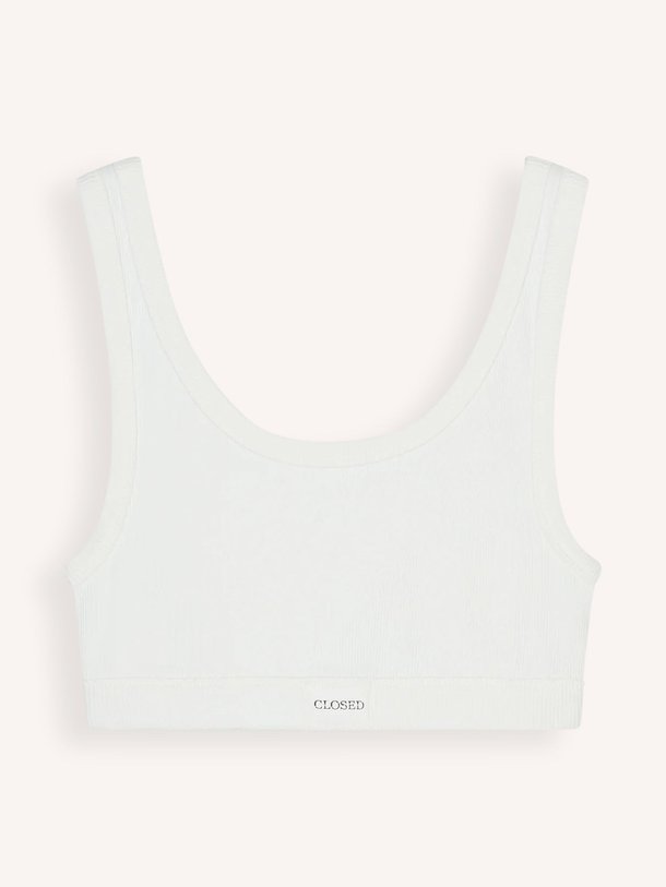 Ontdek de Katoenmix cropped rib top van Closed in de kleur Off-white bij Orangebag. Op werkdagen voor 21:45 besteld, morgen in huis.