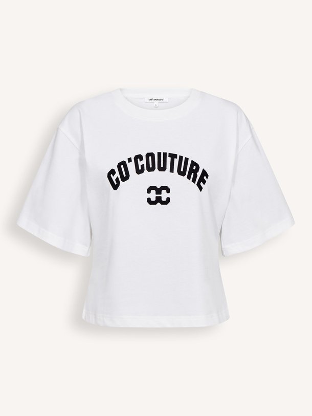 Ontdek de Zenga katoenen T-shirt met logo van Co'Couture in de kleur Wit bij Orangebag. Op werkdagen voor 21:45 besteld, morgen in huis.
