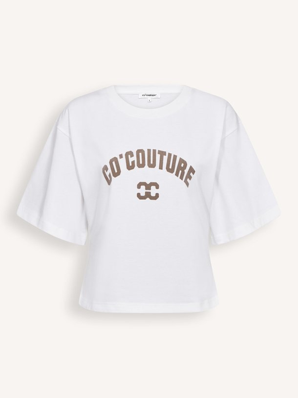 Ontdek de Zenga katoenen T-shirt met logo van Co'Couture in de kleur Wit bij Orangebag. Op werkdagen voor 21:45 besteld, morgen in huis.