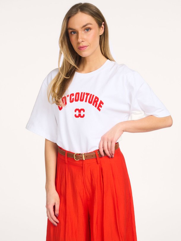 Ontdek de Zenga katoenen logo T-shirt van Co'Couture in de kleur Wit bij Orangebag. Op werkdagen voor 21:45 besteld, morgen in huis.