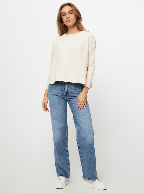 Ontdek de Austin katoenmix trui van Sessun in de kleur crème bij Orangebag. Op werkdagen voor 21:45 besteld, morgen in huis.