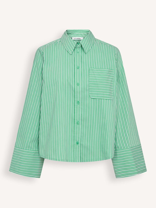 Ontdek de Bali katoenmix gestreepte blouse van Co'Couture in de kleur Groen bij Orangebag. Op werkdagen voor 21:45 besteld, morgen in huis.