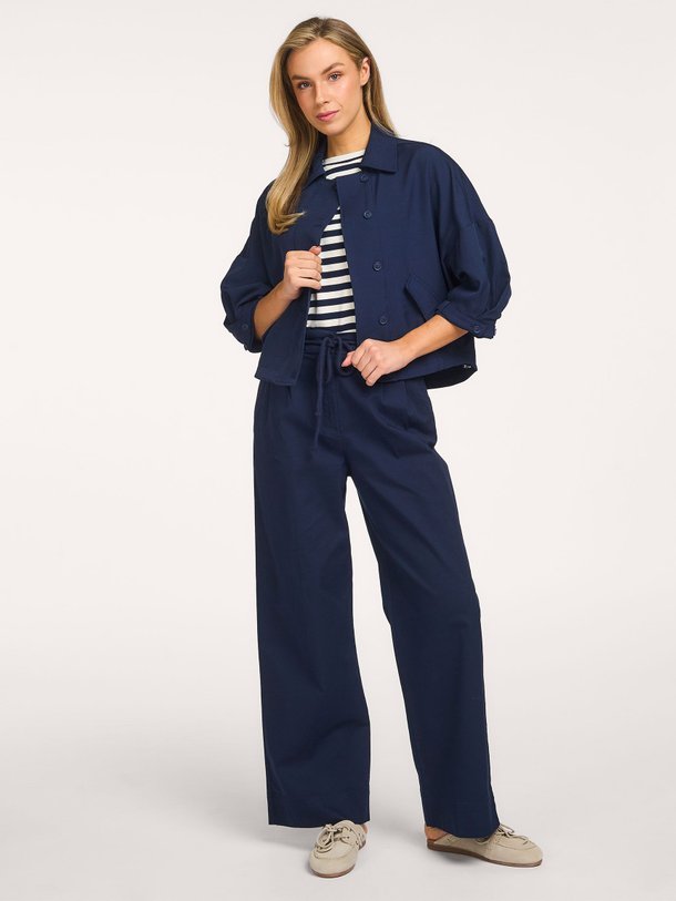 Ontdek de Katoenmix broek van Yaya in de kleur Donkerblauw bij Orangebag. Op werkdagen voor 21:45 besteld, morgen in huis.