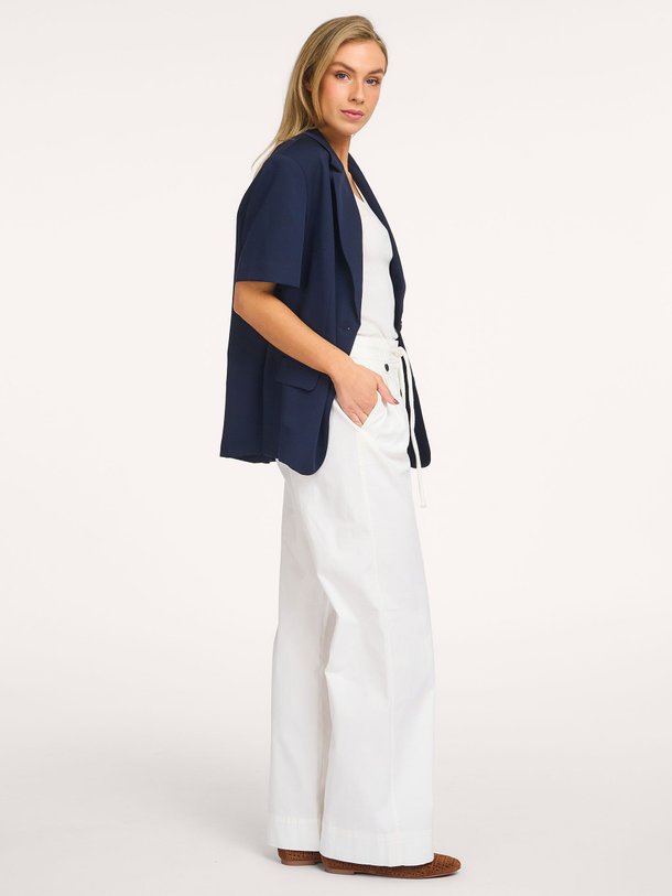Ontdek de Katoenmix broek van Yaya in de kleur Off-white bij Orangebag. Op werkdagen voor 21:45 besteld, morgen in huis.