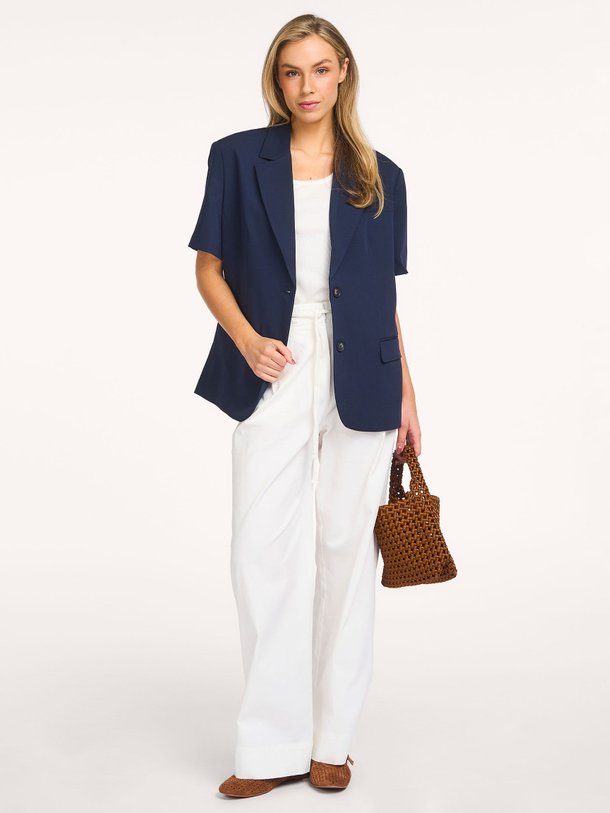 Ontdek de Katoenmix broek van Yaya in de kleur Off-white bij Orangebag. Op werkdagen voor 21:45 besteld, morgen in huis.