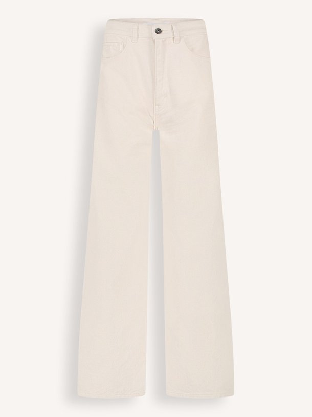 Ontdek de Jaden high waist wide leg non-stretch jeans van By-Bar in de kleur off-white bij Orangebag. Op werkdagen voor 21:45 besteld, morgen in huis.