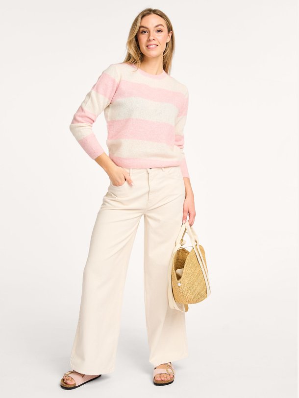 Ontdek de Jaden high waist wide leg non-stretch jeans van By-Bar in de kleur off-white bij Orangebag. Op werkdagen voor 21:45 besteld, morgen in huis.