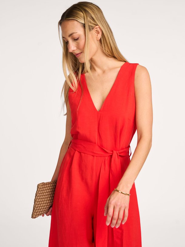Ontdek de Lomee viscose/linnenmix jumpsuit van La Fee Maraboutee in de kleur rood bij Orangebag. Op werkdagen voor 21:45 besteld, morgen in huis.
