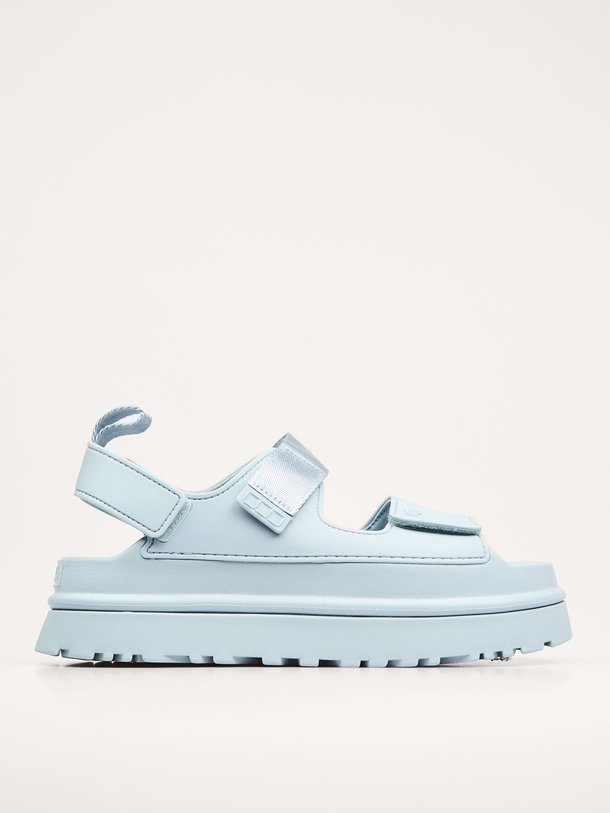 Ontdek de Goldenglow plateau sandalen van Ugg in de kleur lichtblauw bij Orangebag. Op werkdagen voor 21:45 besteld, morgen in huis.