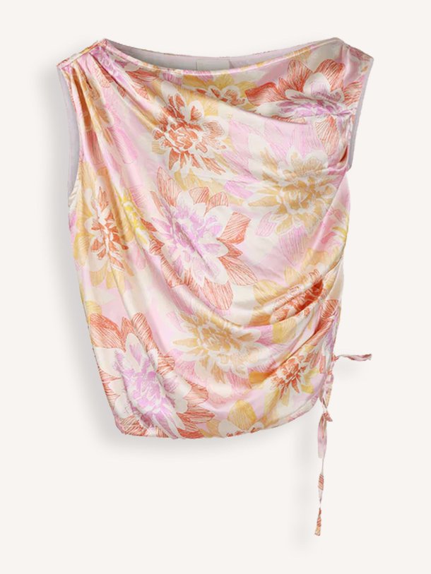 Ontdek de Annissa viscose top met print van Frnch in de kleur lichtroze bij Orangebag. Op werkdagen voor 21:45 besteld, morgen in huis.