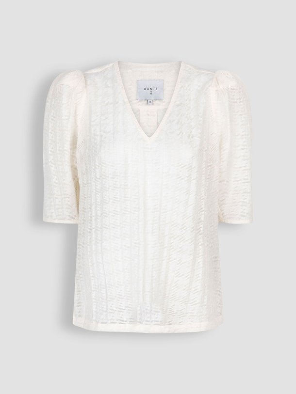 Ontdek de Pomona viscosemix top met dessin van Dante 6 in de kleur crème bij Orangebag. Op werkdagen voor 21:45 besteld, morgen in huis.