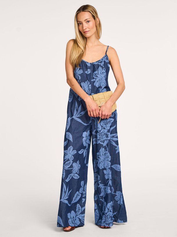 Ontdek de Didart katoenen jumpsuit met print van La Fee Maraboutee in de kleur donkerblauw bij Orangebag. Op werkdagen voor 21:45 besteld, morgen in huis.