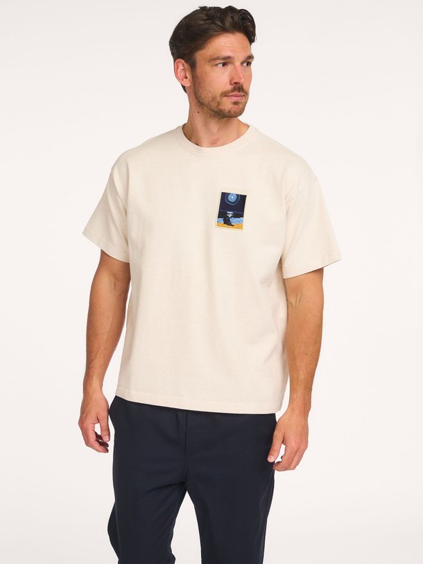 Ontdek de Katoenen gemêleerd sweat T-shirt van Ange Projects in de kleur Zand bij Orangebag. Op werkdagen voor 21:45 besteld, morgen in huis.