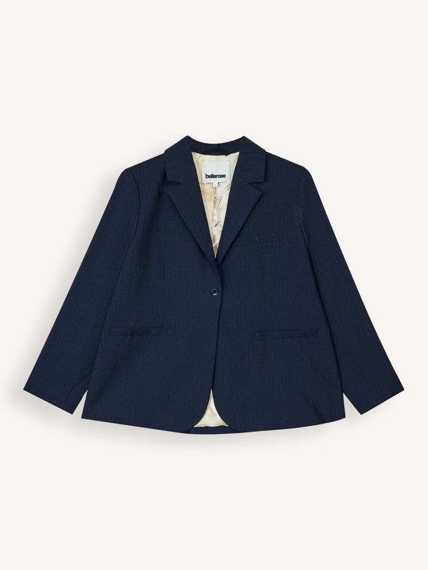 Ontdek de Valenti viscosemix gestreepte blazer van Bellerose in de kleur Donkerblauw bij Orangebag. Op werkdagen voor 21:45 besteld, morgen in huis.