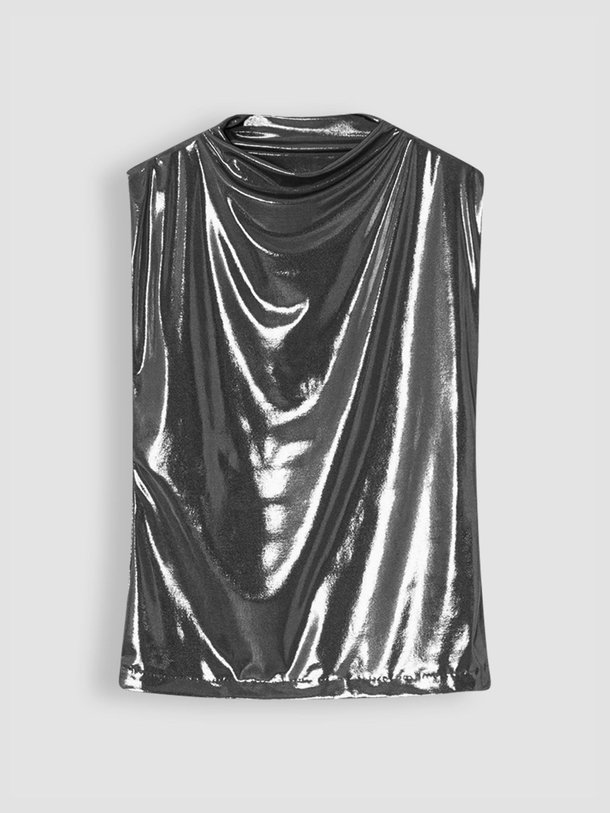 Ontdek de Polly elastische metallic top van Graumann in de kleur donkergrijs bij Orangebag. Op werkdagen voor 21:45 besteld, morgen in huis.