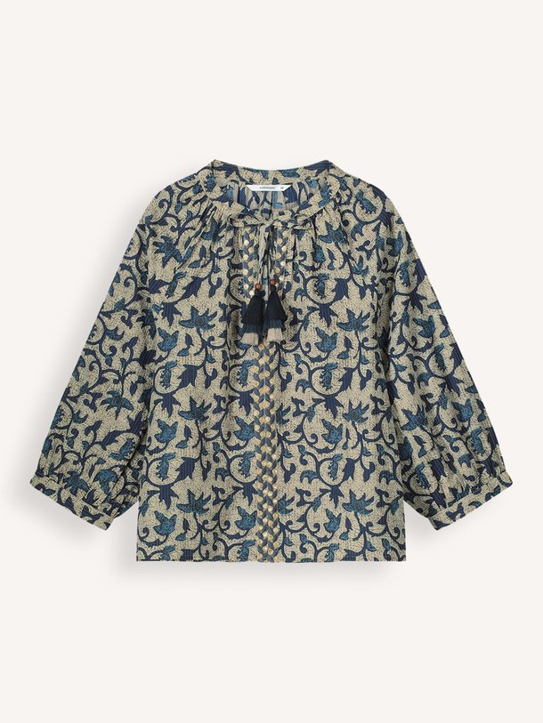 Ontdek de Katoenmix top met print van Summum in de kleur donkerblauw bij Orangebag. Op werkdagen voor 21:45 besteld, morgen in huis.