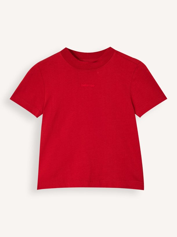 Ontdek de Flec katoenen T-shirt van Bellerose in de kleur Rood bij Orangebag. Op werkdagen voor 21:45 besteld, morgen in huis.