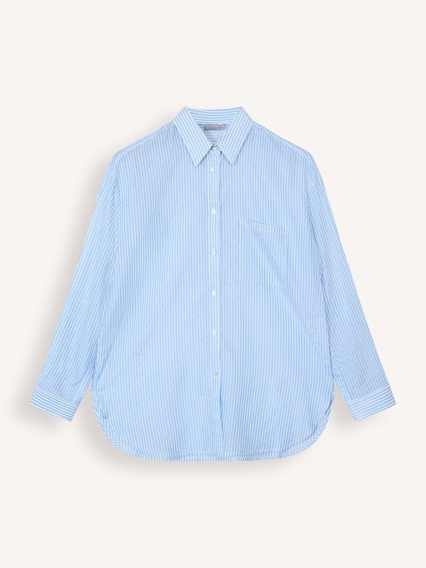 Ontdek de Lyocellmix gestreepte blouse van No Man's Land in de kleur Blauw bij Orangebag. Op werkdagen voor 21:45 besteld, morgen in huis.