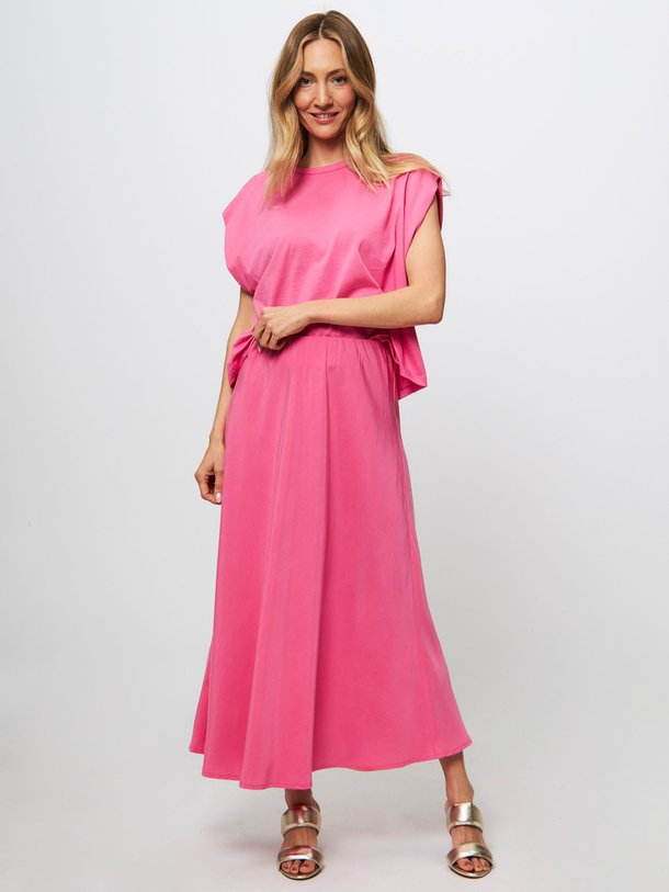 Ontdek de Tencel A-lijn rok van Summum in de kleur roze bij Orangebag. Op werkdagen voor 21:45 besteld, morgen in huis.