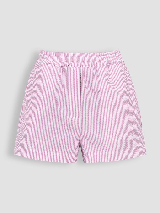 Ontdek de Bay katoenmix seersucker short van Alchemist in de kleur roze bij Orangebag. Op werkdagen voor 21:45 besteld, morgen in huis.