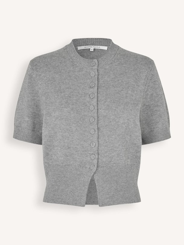 Ontdek de Etna katoen/wolmix gemêleerd vest van Second Female in de kleur Grijs bij Orangebag. Op werkdagen voor 21:45 besteld, morgen in huis.