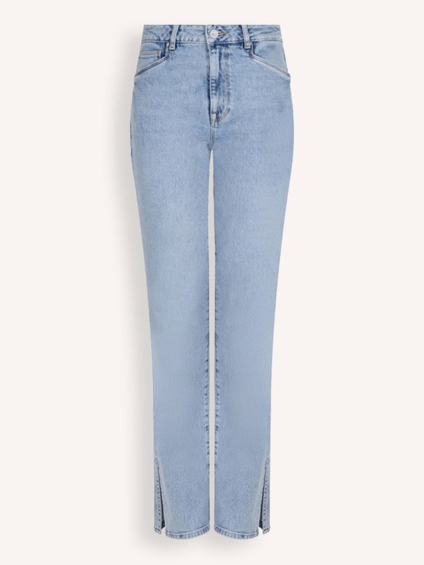 Ontdek de Fuse high waist straight fit jeans met split van Dante 6 in de kleur lichtblauw bij Orangebag. Op werkdagen voor 21:45 besteld, morgen in huis.