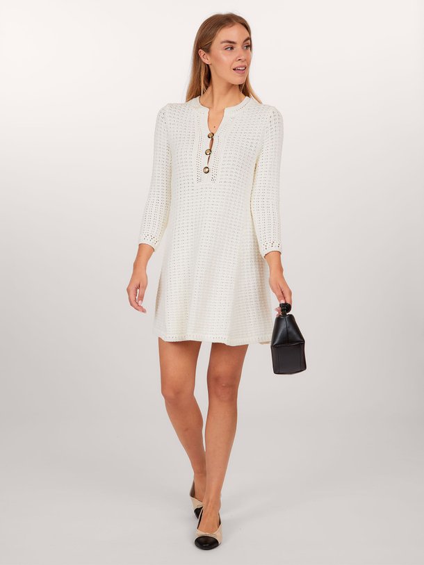 Ontdek de Gysele katoenmix jurk van ba-sh in de kleur ecru bij Orangebag. Op werkdagen voor 21:45 besteld, morgen in huis.