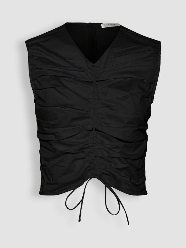 Ontdek de Origami katoenmix top van Gestuz in de kleur zwart bij Orangebag. Op werkdagen voor 21:45 besteld, morgen in huis.