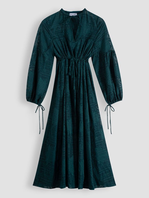 Ontdek de Alicia geweven maxi jurk met dessin van Hofmann Copenhagen in de kleur donkergroen bij Orangebag. Op werkdagen voor 21:45 besteld, morgen in huis.