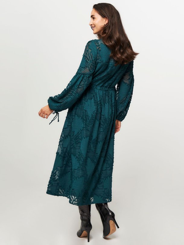 Ontdek de Alicia geweven maxi jurk met dessin van Hofmann Copenhagen in de kleur donkergroen bij Orangebag. Op werkdagen voor 21:45 besteld, morgen in huis.
