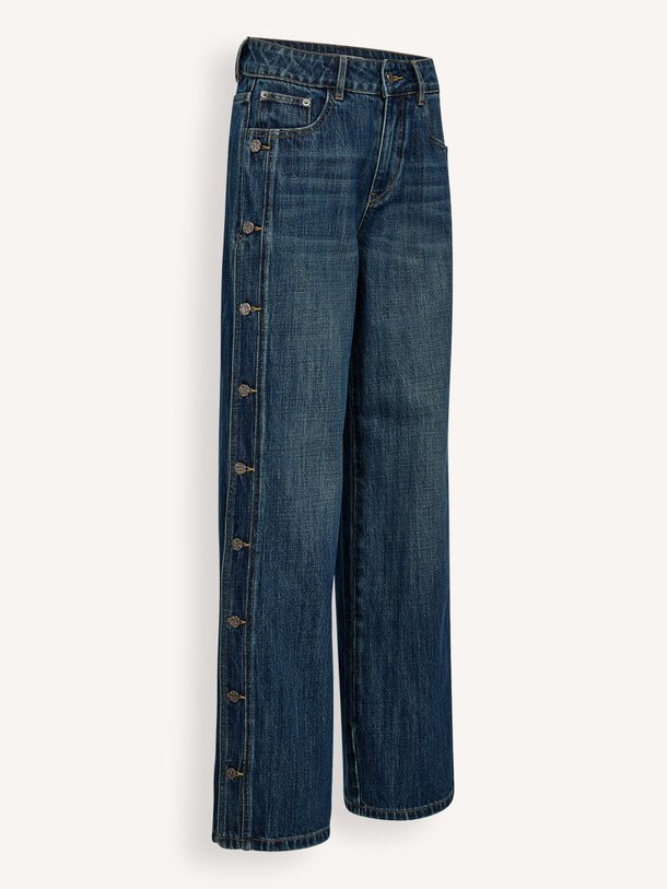 Ontdek de Denize high waist loose fit non-stretch jeans van Haute L'Amitié in de kleur Donkerblauw bij Orangebag. Op werkdagen voor 21:45 besteld, morgen in huis.