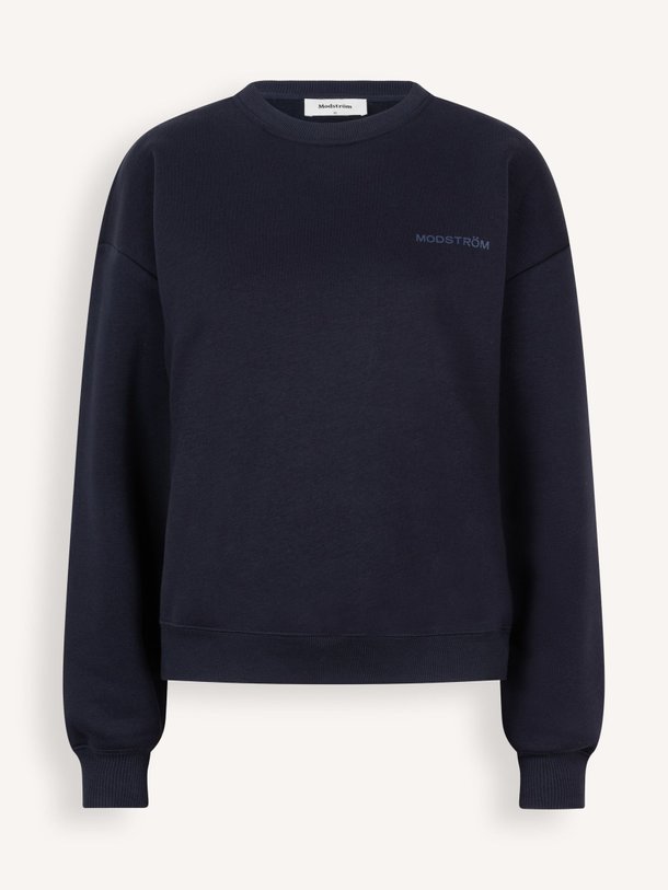 Ontdek de Tia katoenmix sweater van Modstrom in de kleur donkerblauw bij Orangebag. Op werkdagen voor 21:45 besteld, morgen in huis.