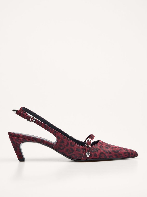 Ontdek de Shay suède leopard slingbacks van Dante 6 in de kleur Bordeauxrood bij Orangebag. Op werkdagen voor 21:45 besteld, morgen in huis.