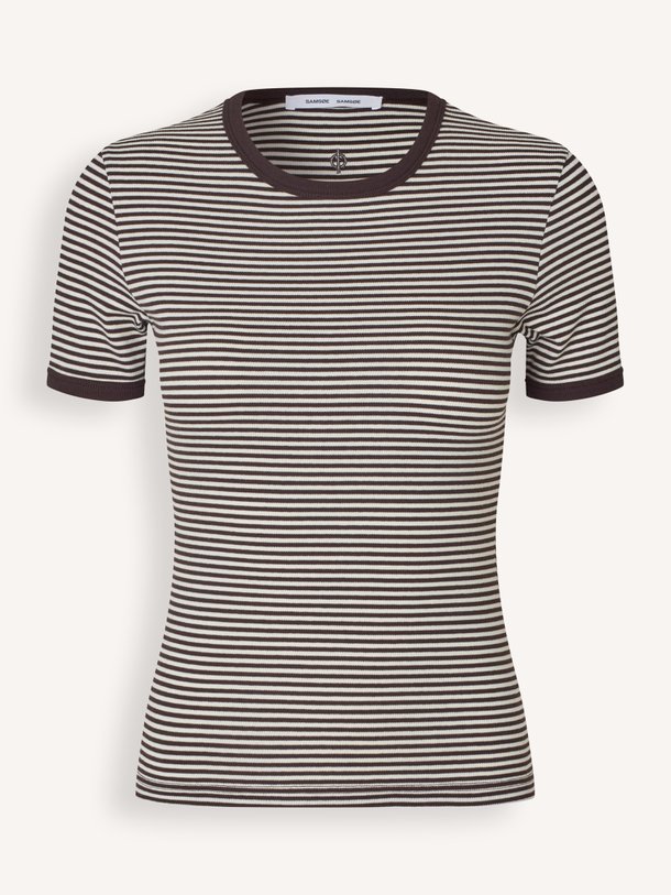 Ontdek de Salinas organic cotton mix T-shirt met strepen van Samsoe Samsoe in de kleur Donkerbruin bij Orangebag. Op werkdagen voor 21:45 besteld, morgen in huis.