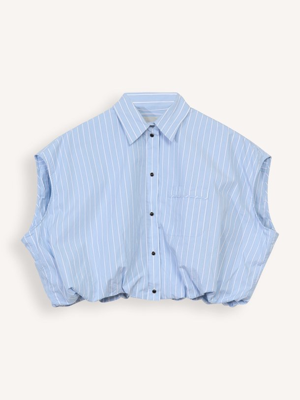 Ontdek de Greg katoenen gestreepte blouse van Bellerose in de kleur lichtblauw bij Orangebag. Op werkdagen voor 21:45 besteld, morgen in huis.