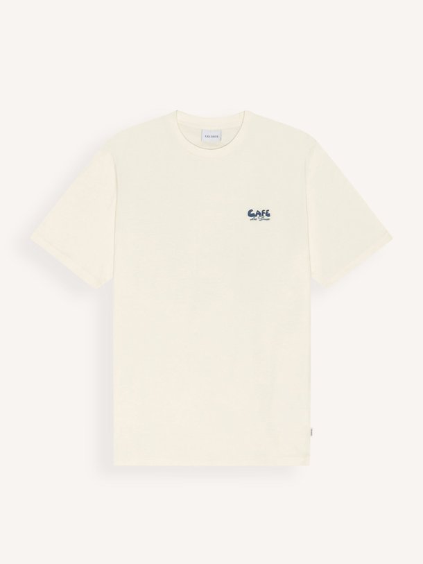 Ontdek de Organic cotton T-shirt met print van Les Deux in de kleur Crème bij Orangebag. Op werkdagen voor 21:45 besteld, morgen in huis.