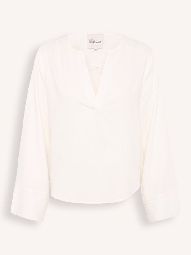 Ontdek de Dias linnen/viscosemix top van My Essential Wardrobe in de kleur ecru bij Orangebag. Op werkdagen voor 21:45 besteld, morgen in huis.