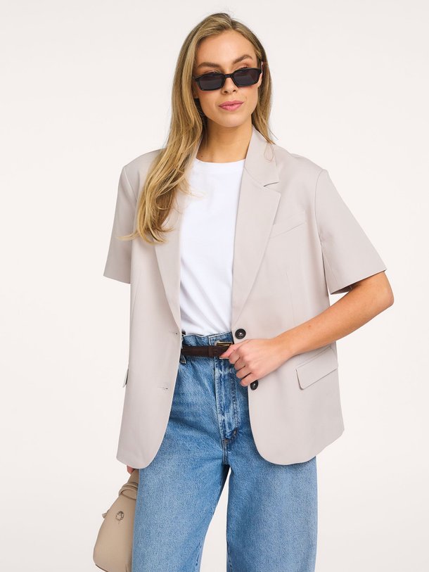 Ontdek de Geweven blazer van Yaya in de kleur Grijs bij Orangebag. Op werkdagen voor 21:45 besteld, morgen in huis.