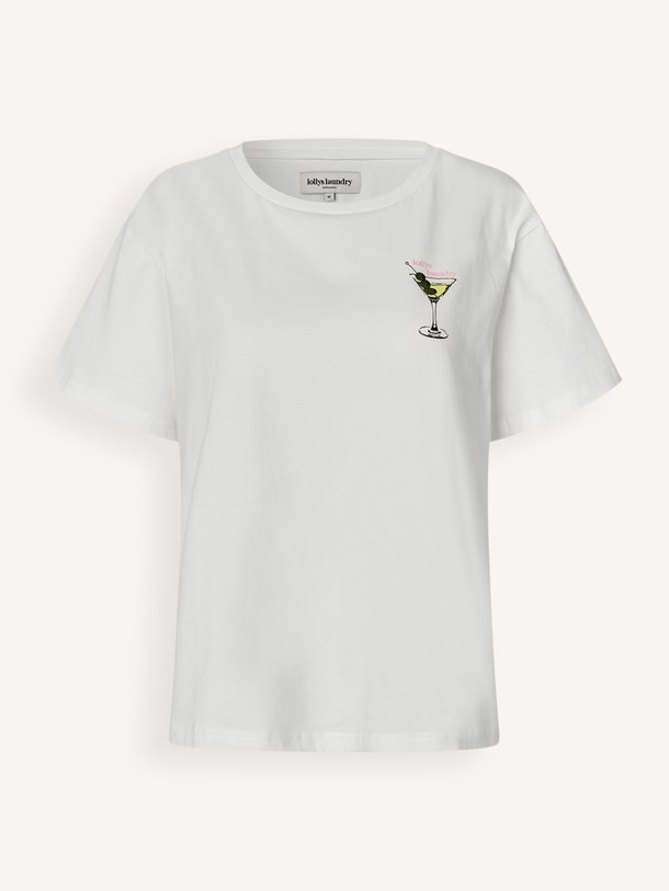Lollys Laundry EleanorLL Tee SS online kopen | Orangebag Ontdek het EleanorLL Tee SS van Lollys Laundry bij Orangebag. Een fris wit T-shirt van zacht katoen met een speels martini-detail op de borst.