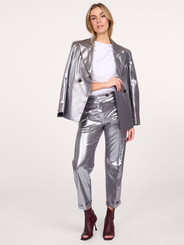 Ontdek de Fons viscosemix metallic broek van Nathalie Vleeschouwer in de kleur zilverkleur bij Orangebag. Op werkdagen voor 21:45 besteld, morgen in huis.