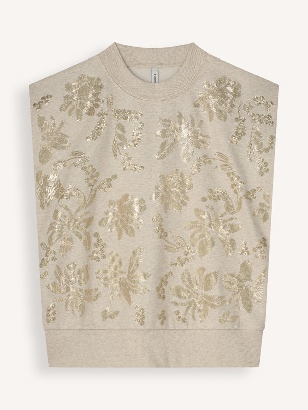 Ontdek de Katoenmix top met pailletten van Summum in de kleur beige bij Orangebag. Op werkdagen voor 21:45 besteld, morgen in huis.