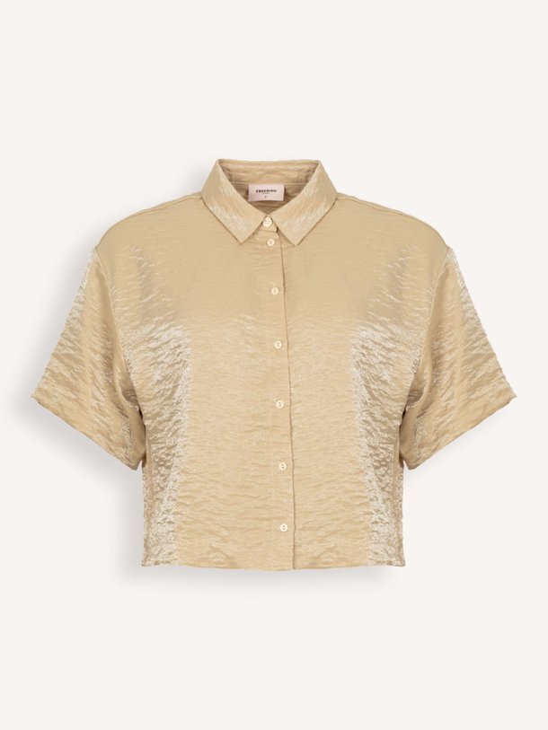 Ontdek de Brianne viscosemix glanzende blouse van Freebird in de kleur beige bij Orangebag. Op werkdagen voor 21:45 besteld, morgen in huis.