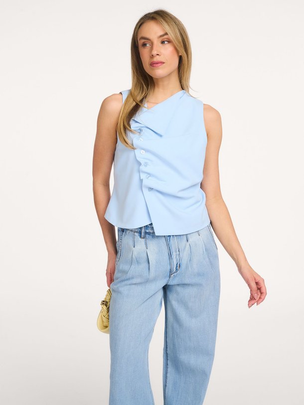 Ontdek de Hace viscosemix top van My Essential Wardrobe in de kleur Lichtblauw bij Orangebag. Op werkdagen voor 21:45 besteld, morgen in huis.