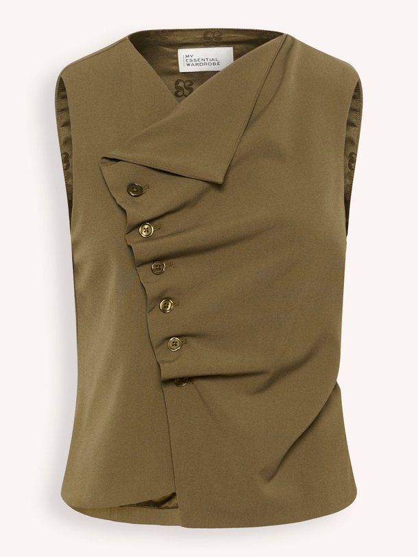 Ontdek de Hace viscosemix top van My Essential Wardrobe in de kleur Mosgroen bij Orangebag. Op werkdagen voor 21:45 besteld, morgen in huis.