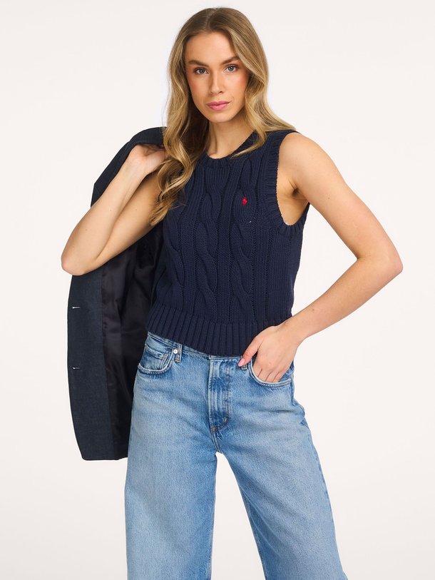 Ontdek de Katoenen kabelpatroon spencer van Ralph Lauren in de kleur Donkerblauw bij Orangebag. Op werkdagen voor 21:45 besteld, morgen in huis.