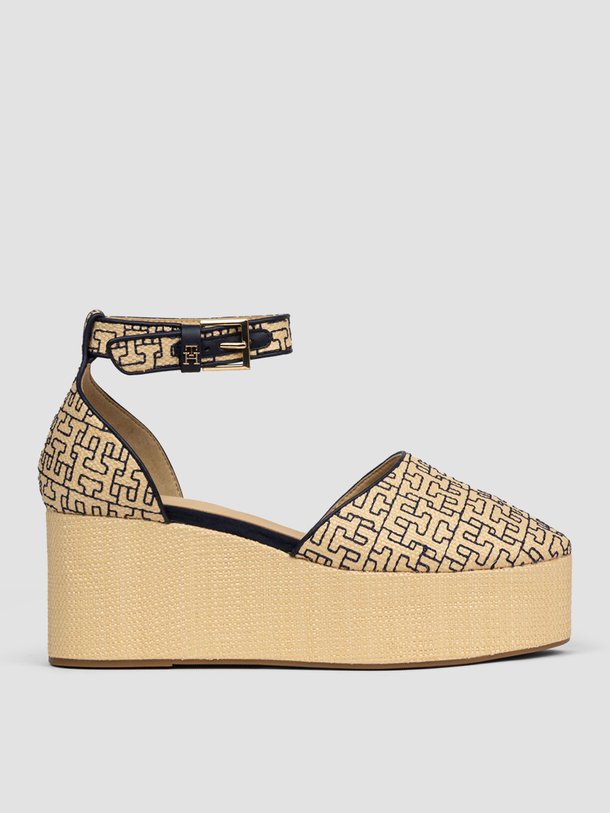 Ontdek de Raffia sleehakken met dessin van Tommy Hilfiger in de kleur ecru bij Orangebag. Op werkdagen voor 21:45 besteld, morgen in huis.