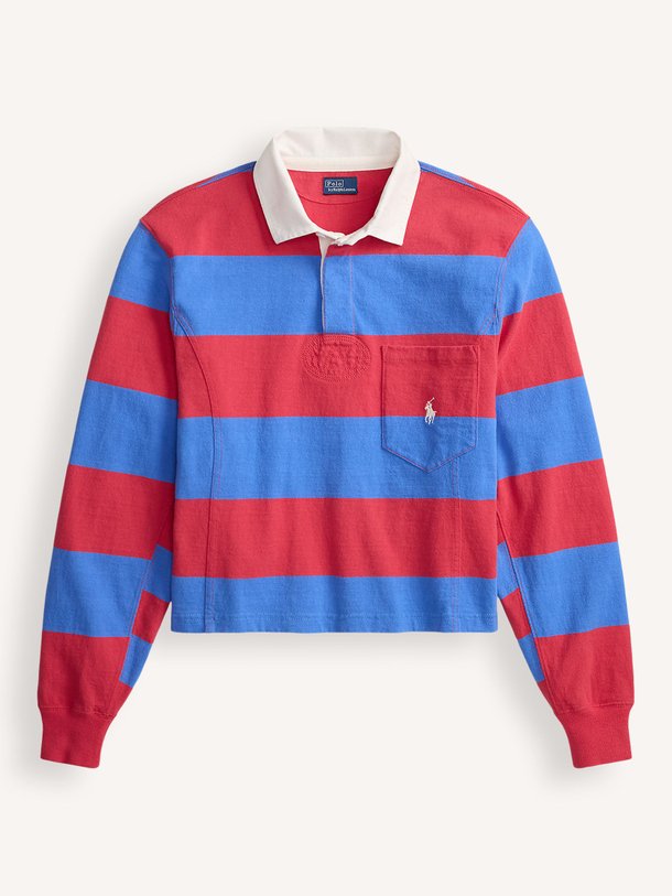 Ontdek de Katoenen gestreepte polo sweater van Ralph Lauren in de kleur Blauw bij Orangebag. Op werkdagen voor 21:45 besteld, morgen in huis.