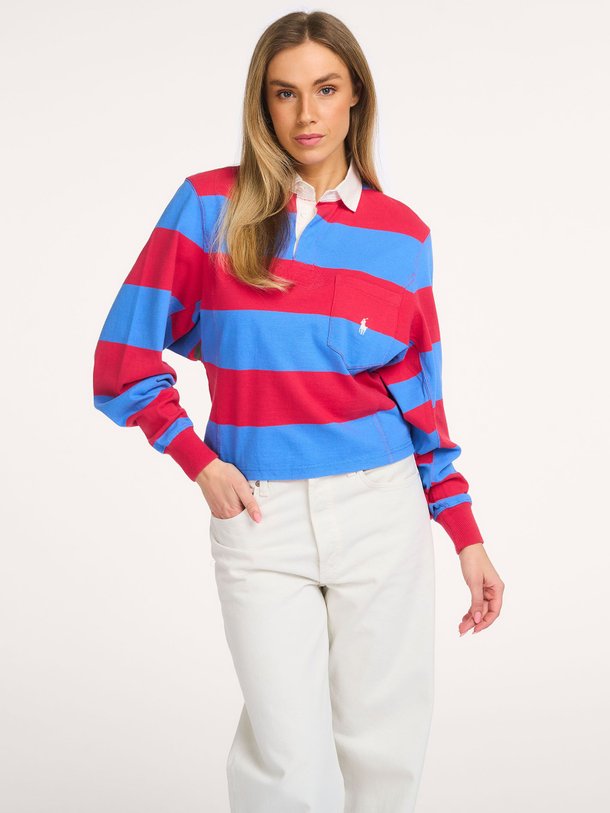 Ontdek de Katoenen gestreepte polo sweater van Ralph Lauren in de kleur Blauw bij Orangebag. Op werkdagen voor 21:45 besteld, morgen in huis.