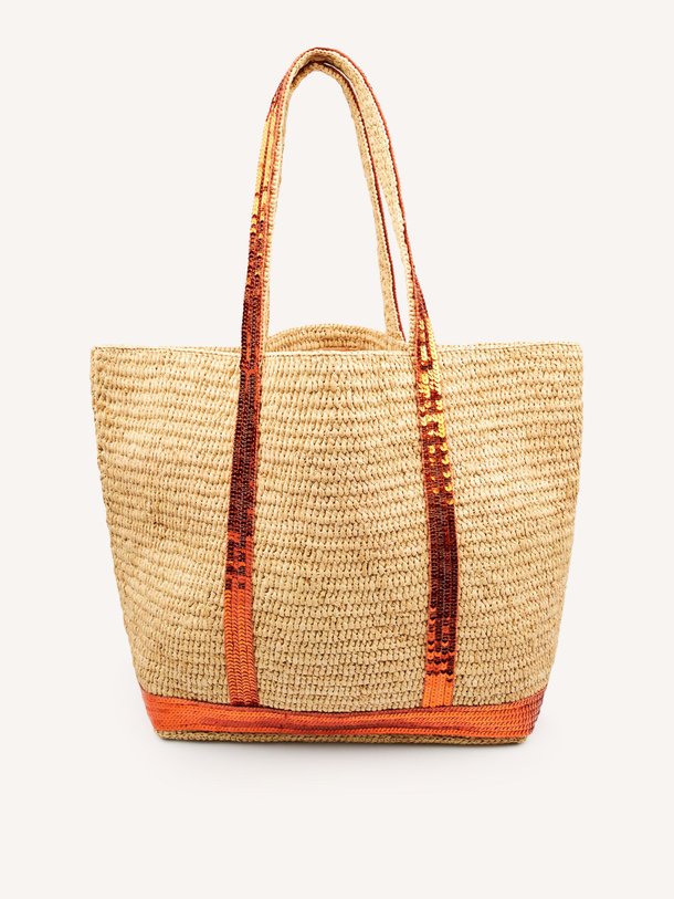 Ontdek de Cabas gevlochten shopper met pailletten van Vanessa Bruno in de kleur Naturel bij Orangebag. Op werkdagen voor 21:45 besteld, morgen in huis.