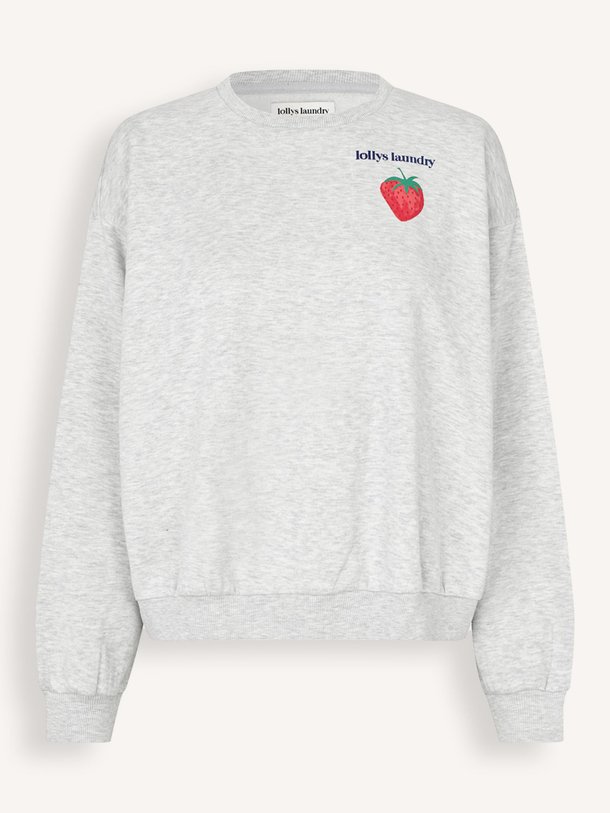 Ontdek de Sydney katoenmix gemêleerde sweater met print van Lollys Laundry in de kleur Lichtgrijs bij Orangebag. Op werkdagen voor 21:45 besteld, morgen in huis.